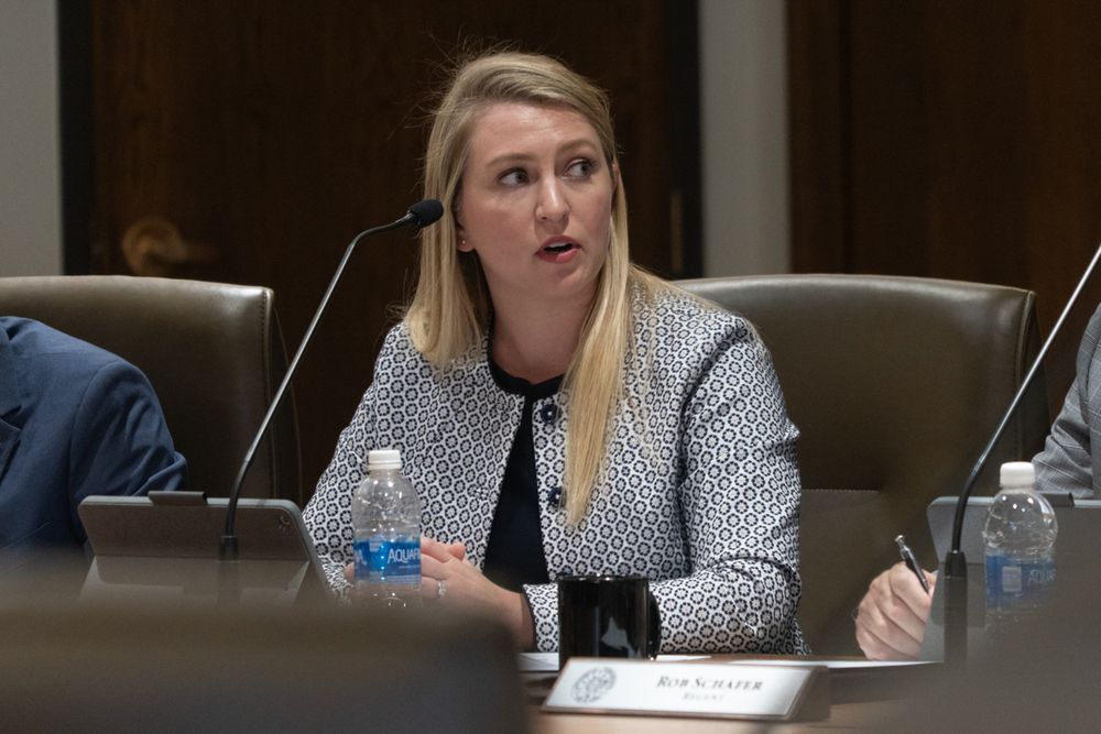 A University of Nebraska regent faces a felony charge alleging driving under the influence and crashing into another car in mid-May.
