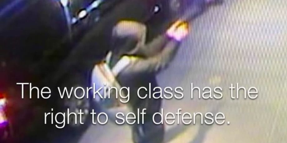 “The working class has the right to self defense.”

Shows a pic of ceo shooter 