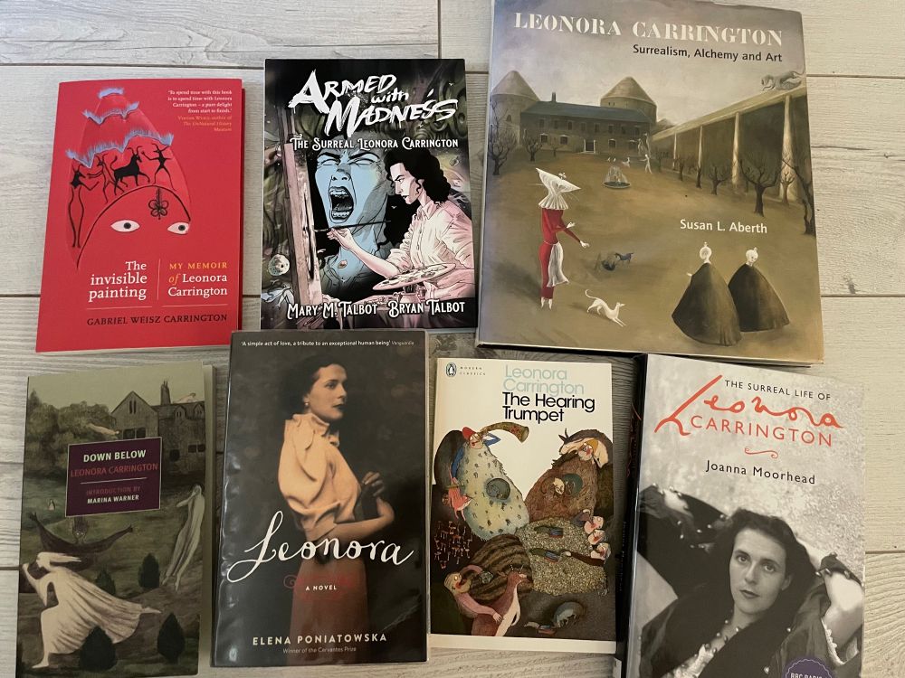 Books by or about Leonora Carrington.