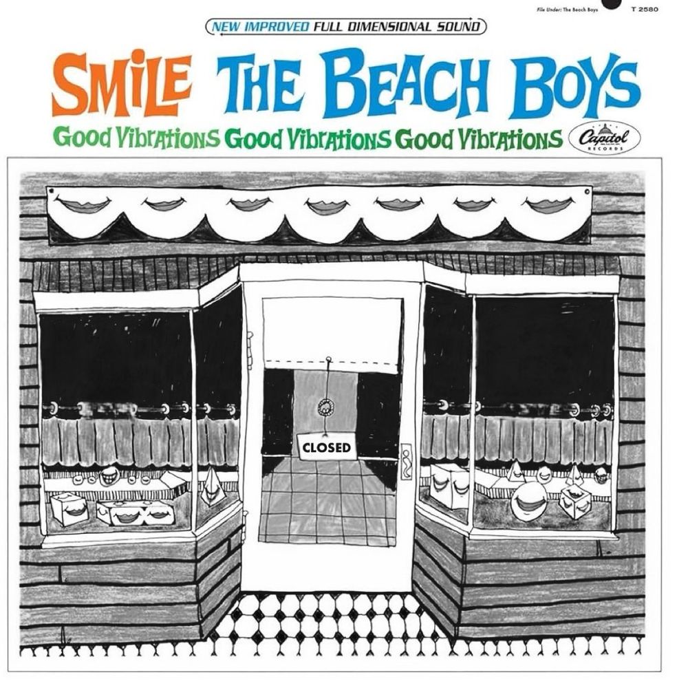The sleeve of the Beach Boys LP SMiLE altered by me to reflect the death of Brian Wilson. Andy Miller