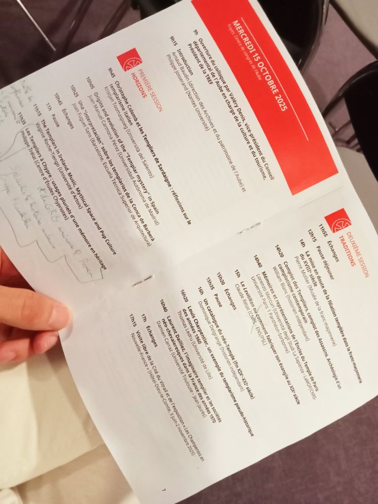 Programme de la première journée du colloque