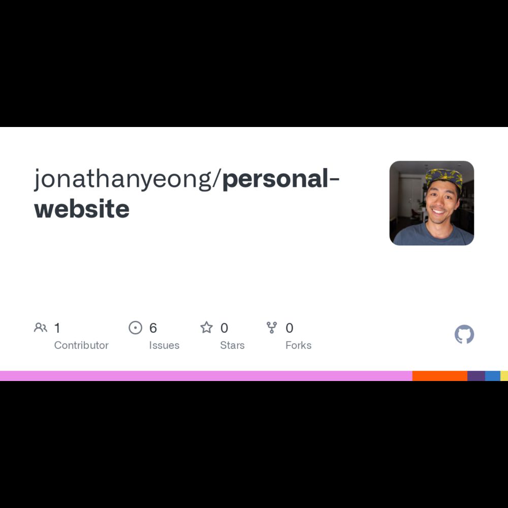 GitHub - jonathanyeong/personal-website