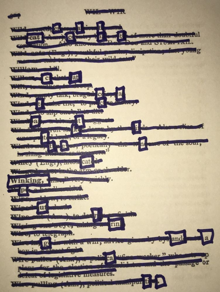 redacted text revealing the poem