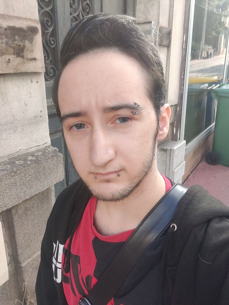 Me after a good haircut, I now only have my natural brown, and short hair with a bit of volume on top