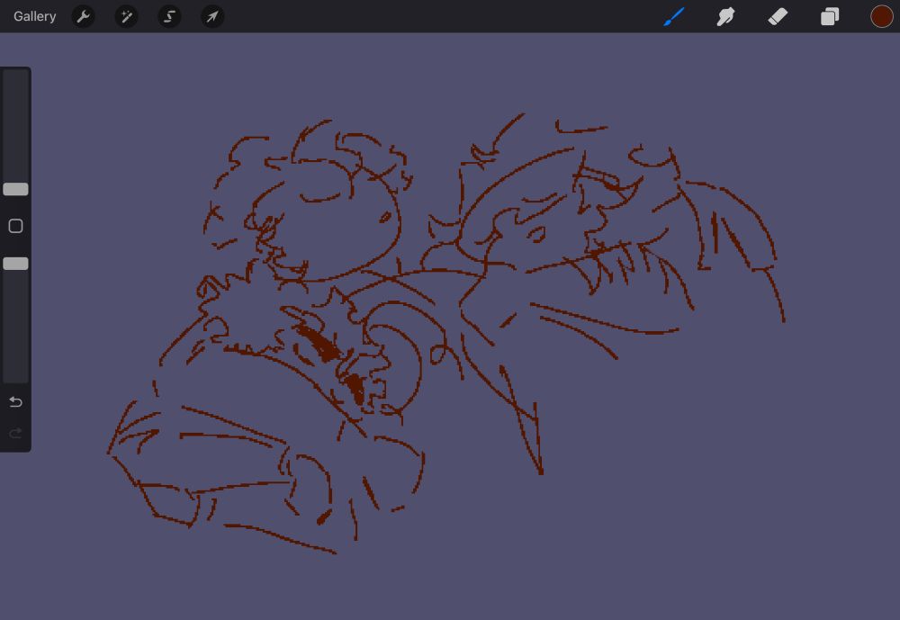 They all take a nap, swerve on skids’ chest and rung by his side