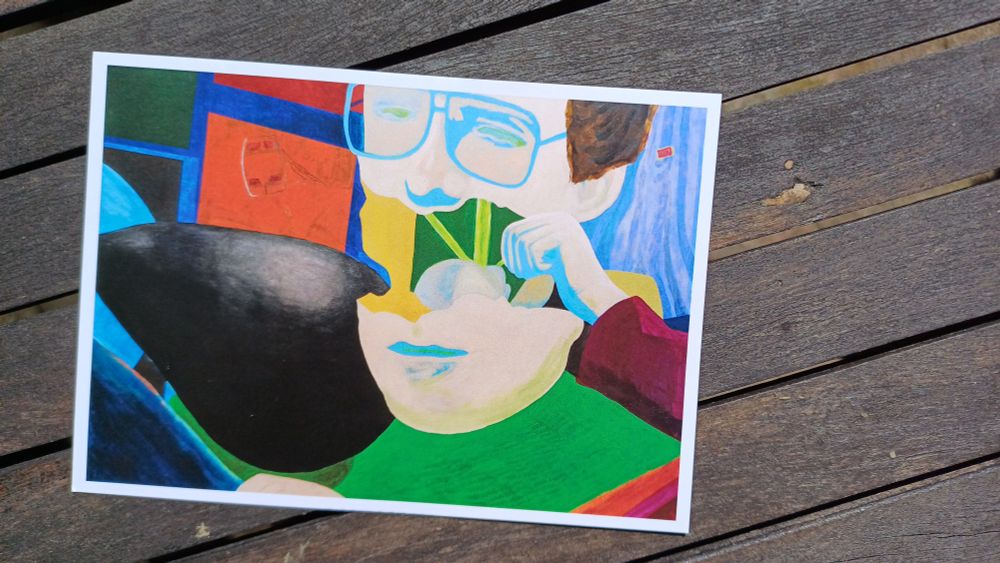 Postcard of my painting: "Boys' Bedroom" 