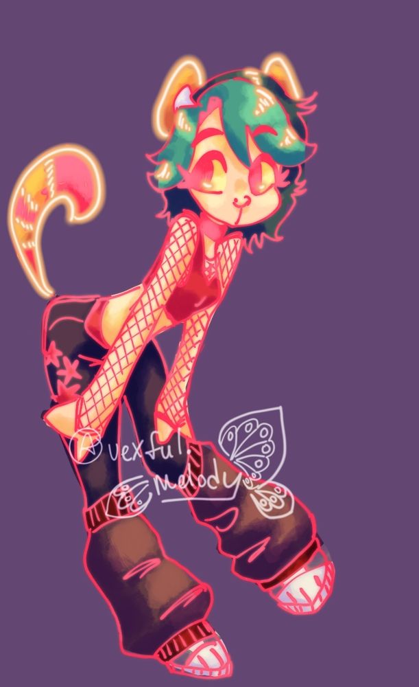 a chibi version of my oc melody ^w^ ♡♡♡ 