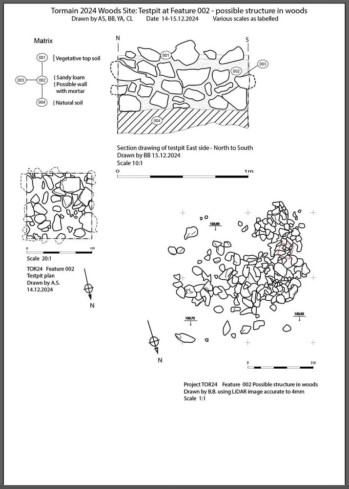 Drawing of archaeological site