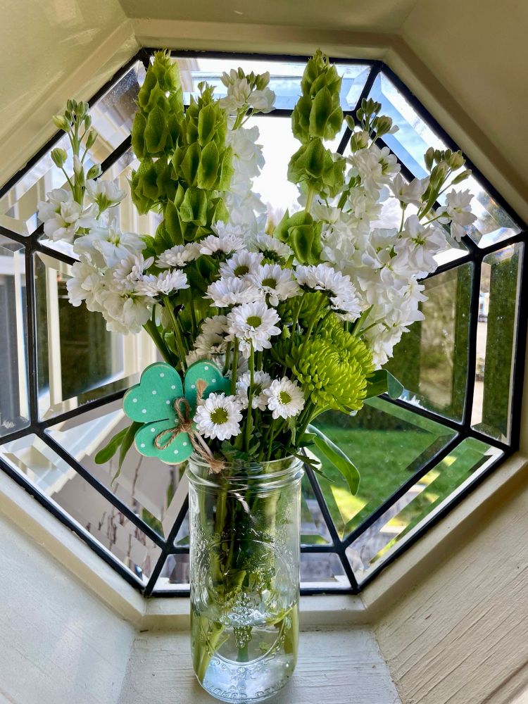 St. Patrick’s Day green flowers