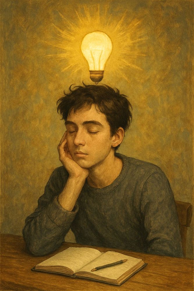 Inspiration is a magical thing; sometimes it doesn't come when you deliberately think about it, but when you think of nothing at all, it suddenly flashes.  #creativity #inspiration