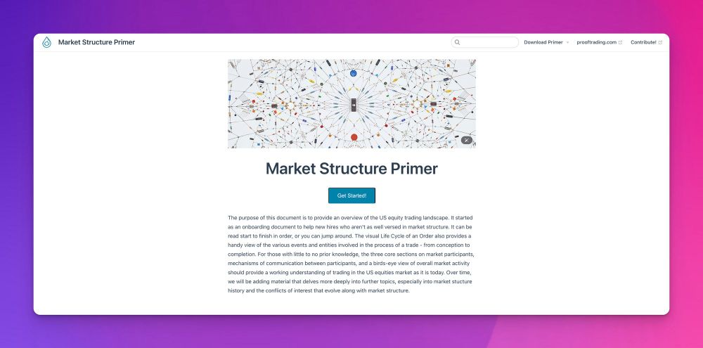 If you want to quickly understand the US stock market and its structure, you can take a look at this booklet, which should help you understand the trading conditions of today's US stock market.   #investing #stocks #Finance #InvestSmart #ValueInvesting
https://primer.prooftrading.com/