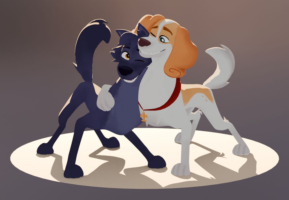 Blender 3D model of Belfort and Lupin from the Belfort & Lupin animated TV show