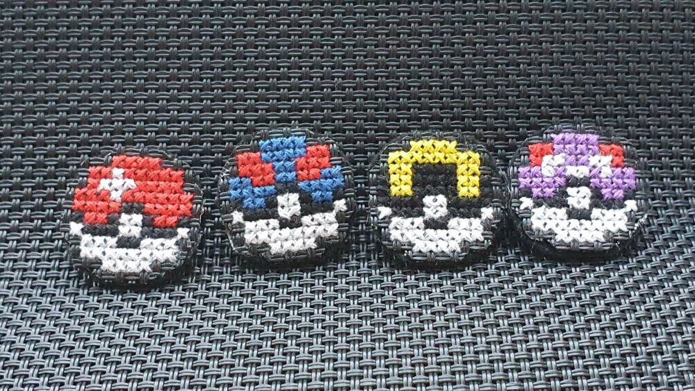 pokeball, greatball, ultraball and masterball