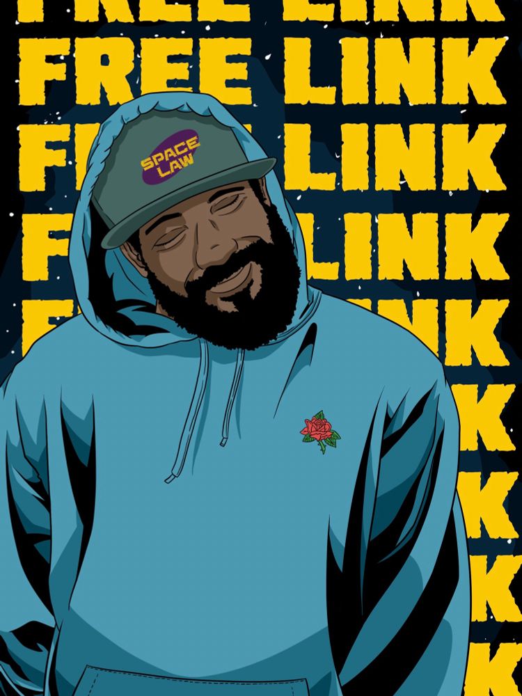 My take on Link’s iconic pfp with the words “FREE LINK” repeating in the background