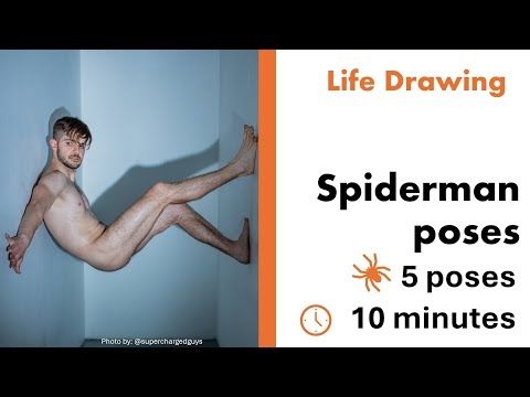 Spiderman Reference Poses for Artists | Life Drawing Warm up | Non nude poses