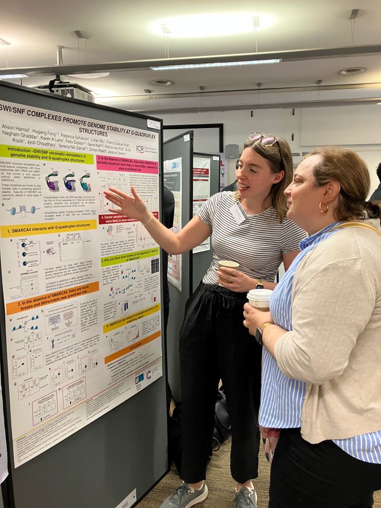 photo of Alison in front of her poster