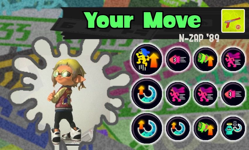 your move, n-zap ‘89
retro blufocals, zapfish satin jacket, red & black squidkid IV