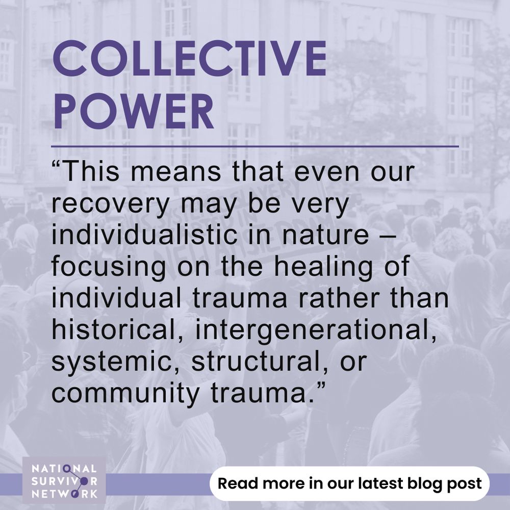 “This means that even our recovery may be very individualistic in nature – focusing on the healing of individual trauma rather than historical, intergenerational, systemic, structural, or community trauma.”