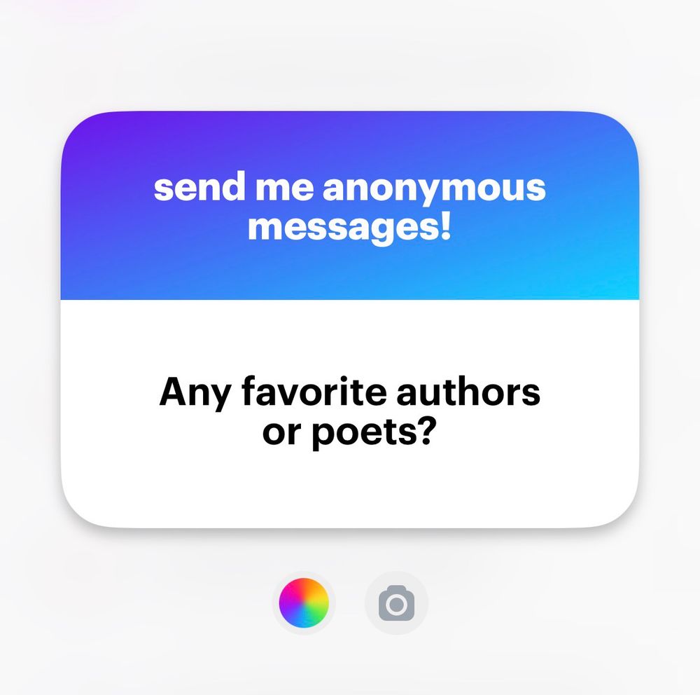 Screenshot of an NGL post that reads: any favorite authors or poets?