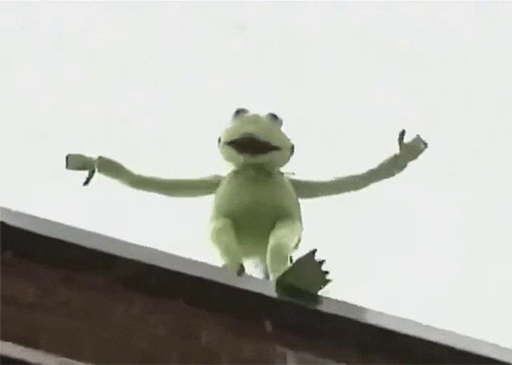 Kermit Falling GIF