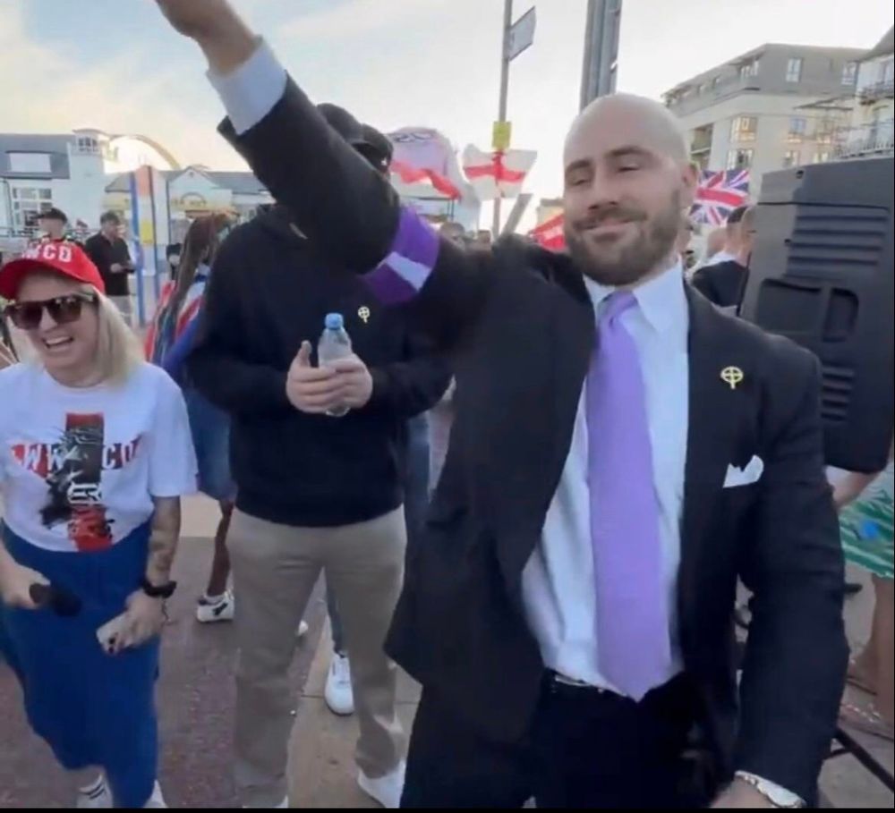 UKIP leader Nick Tenconi absolutely doing a Nazi salute