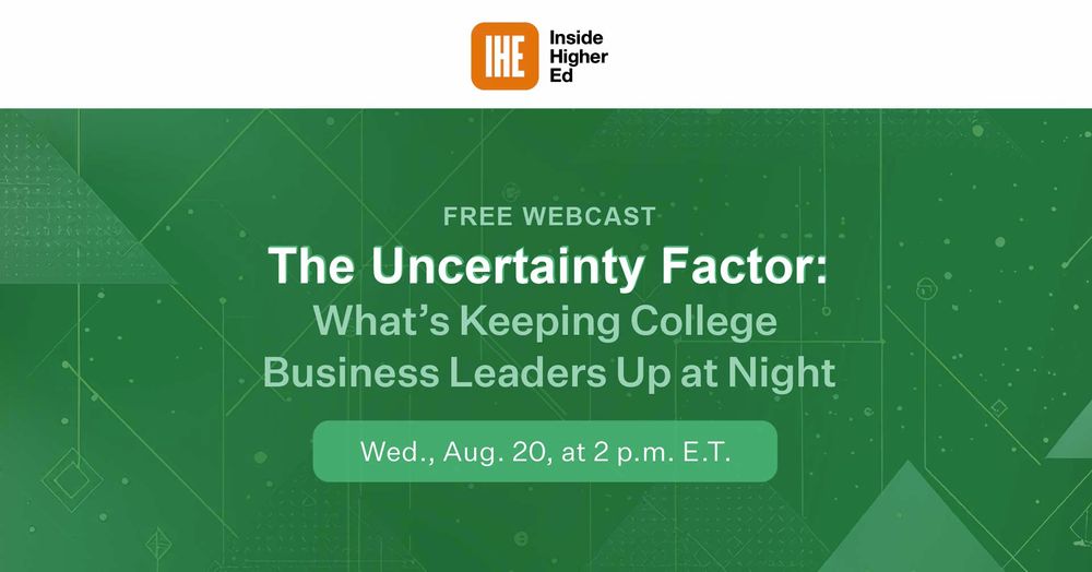 A graphic for Wednesday's Inside Higher Ed webinar that I will be presenting at.