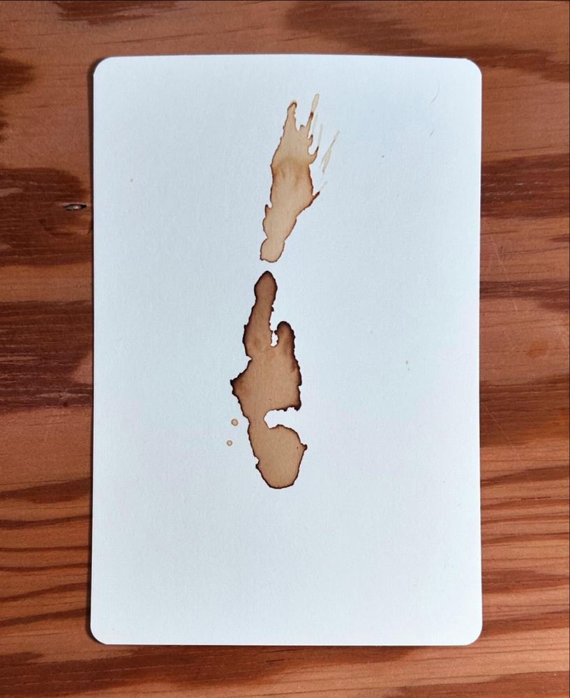 Dried coffee spill (before doodles)