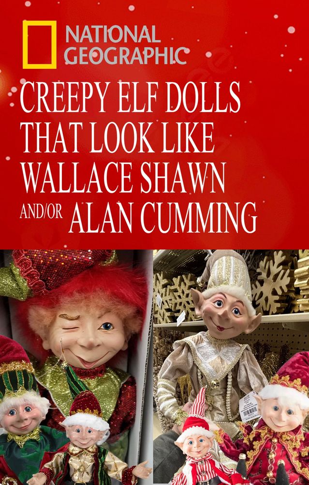 Various Christmas Elves that look like Wallace Shawn and/or Alan Cumming