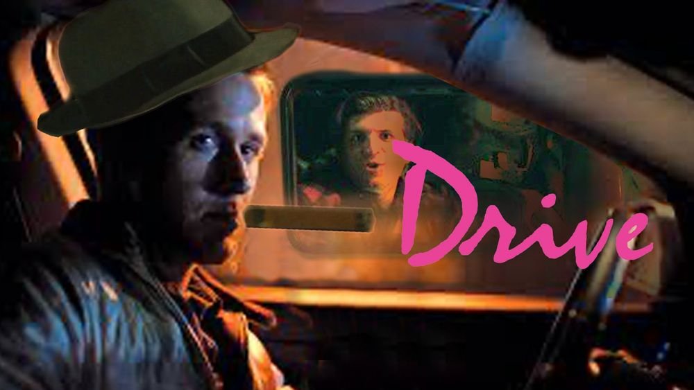 The Driving Crooner (Ryan Gosling), figuring out how to make money on this, receives a death threat from someone in a passing vehicle trying to make it look fake.