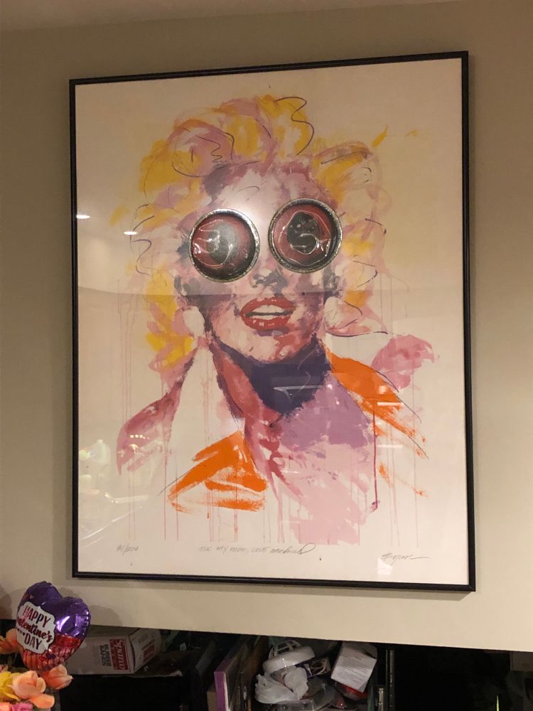 Abstract Marilyn Monroe with lizard eyes