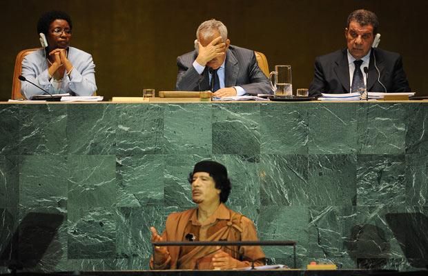 Qaddafi's translator loses it.