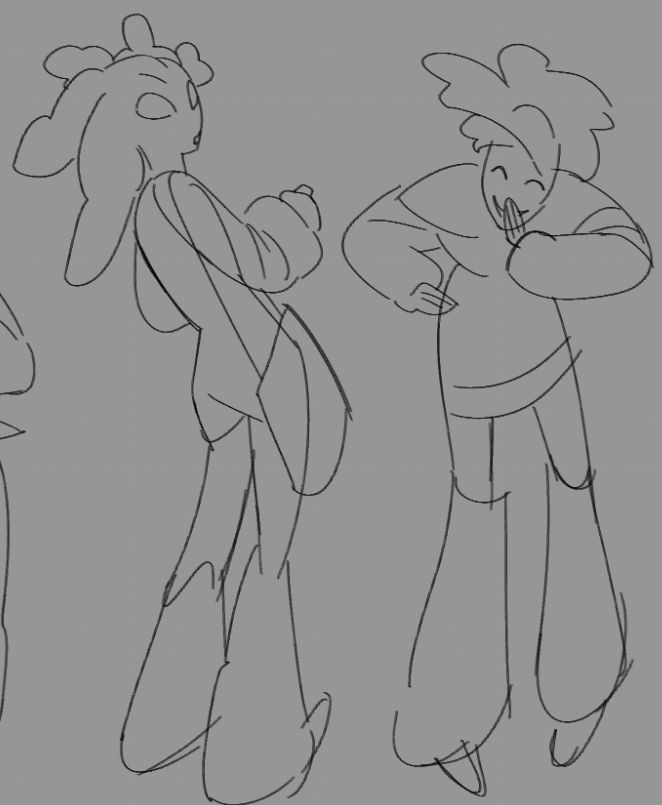 sketches of chrystis plants
