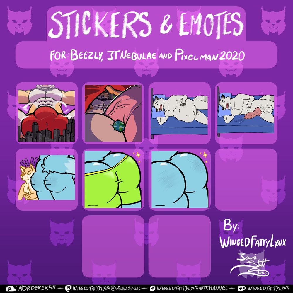 NSFW part for the stickers, featuring some macro, hyper, vore and butts