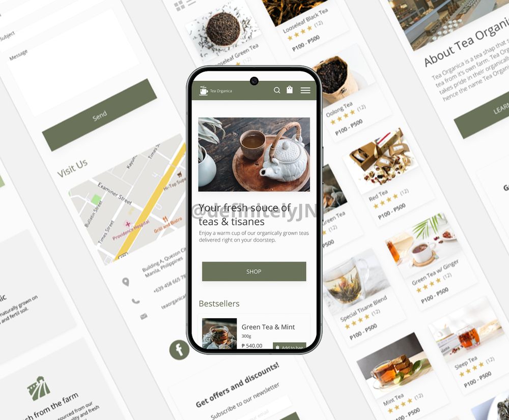Tea Store Mobile Website Design