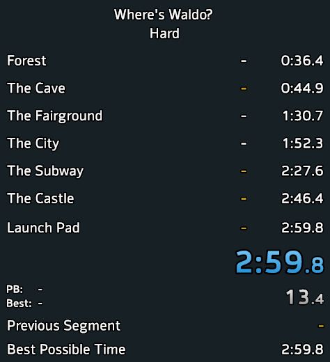 Where's Waldo Hard PB, 2:59