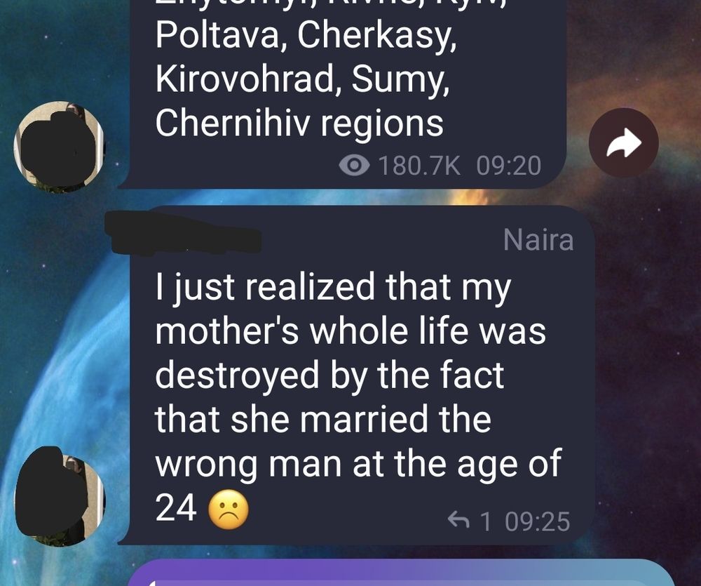 I just realised that my mother's life was destroyed by the fact she married the wrong man at 24