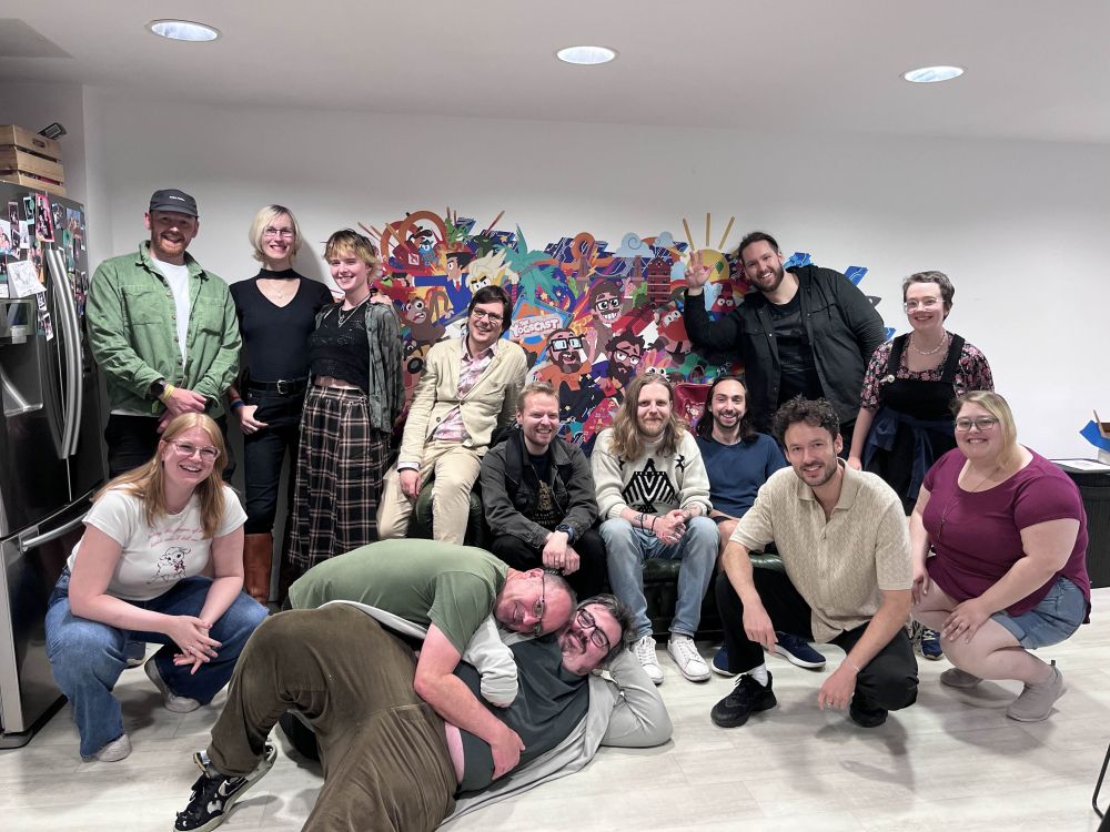 Much of the Yogscast Games team and some of their friends. 