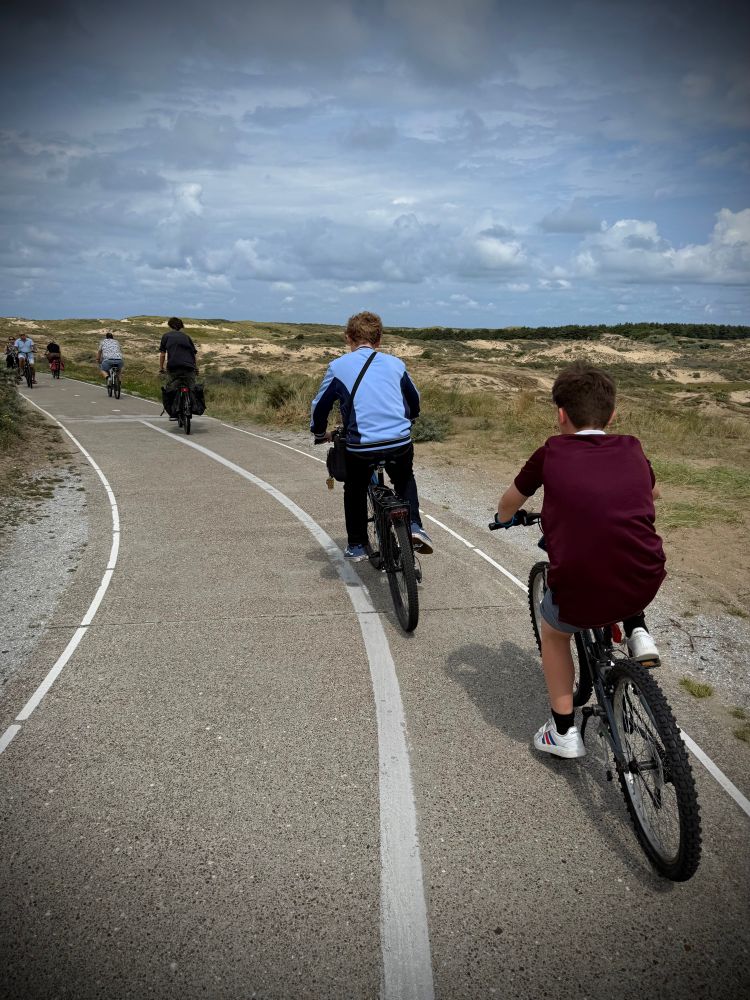 Riding across the dunes