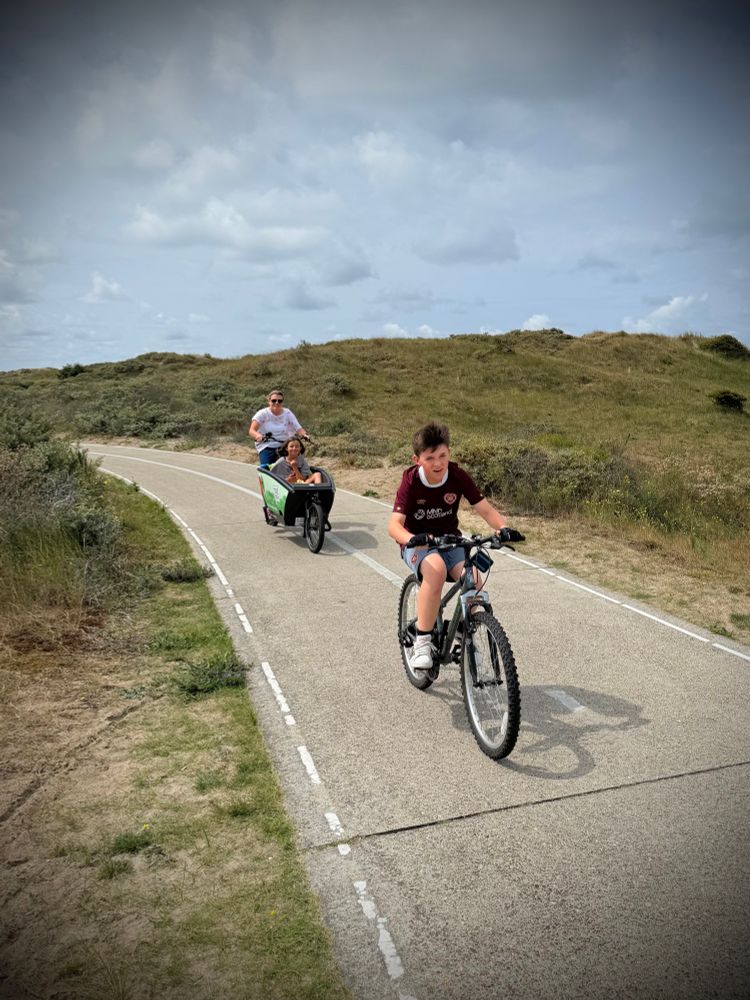 Riding across the dunes