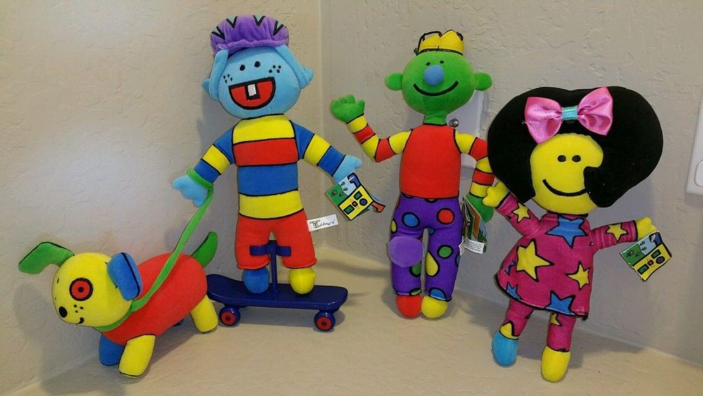 toddworld colorful cartoon plush set of 4
