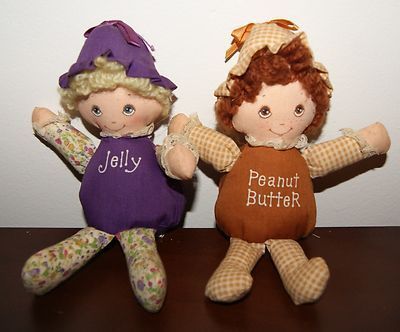 vintage amtoy peanut butter and jelly dolls 1981