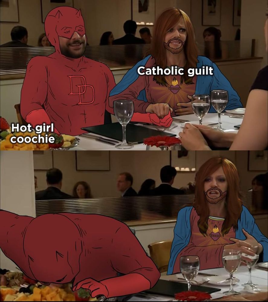 Matt Murdock chosing to eat hot girl coochie instead of catholic guilt