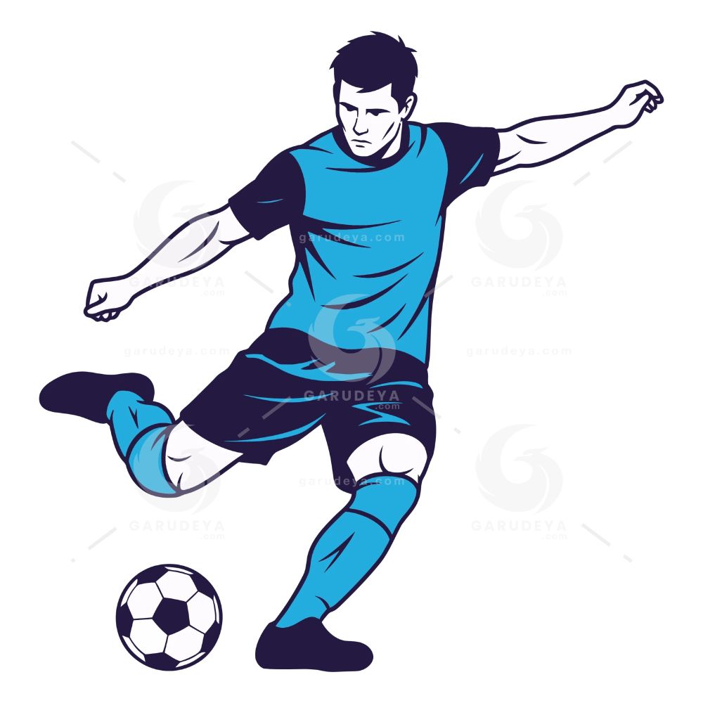 Soccer Ball Player Graphic Vector Illustration. 
https://garudeya.com/product/soccer-ball-player-graphic-vector-illustration/