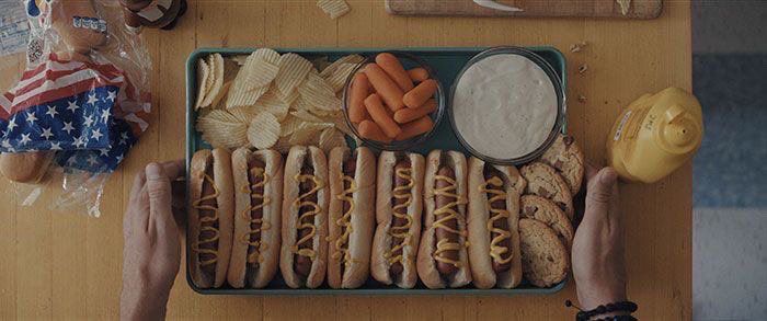 screencap from weapons? idk I didn’t watch the movie. it’s a bunch of hot dogs in a row