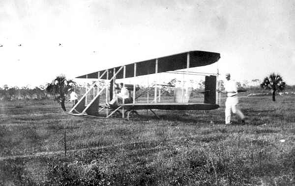 A Wright aircraft flown by Howard Gill in celebration of Miami's 15th anniversary on July 21, 1911.