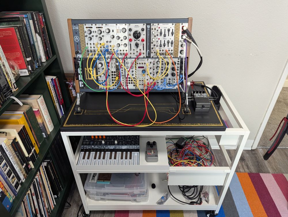 Same as before but with my modular synth on top 