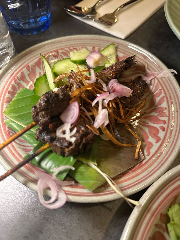 Grilled beef skewer at Long Chim