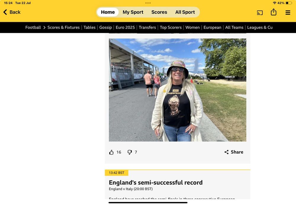 An English academic dressed in self made fan gear. #Femorabilia