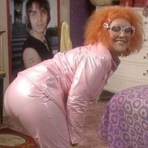 Linda La Hughes in pink PVC 