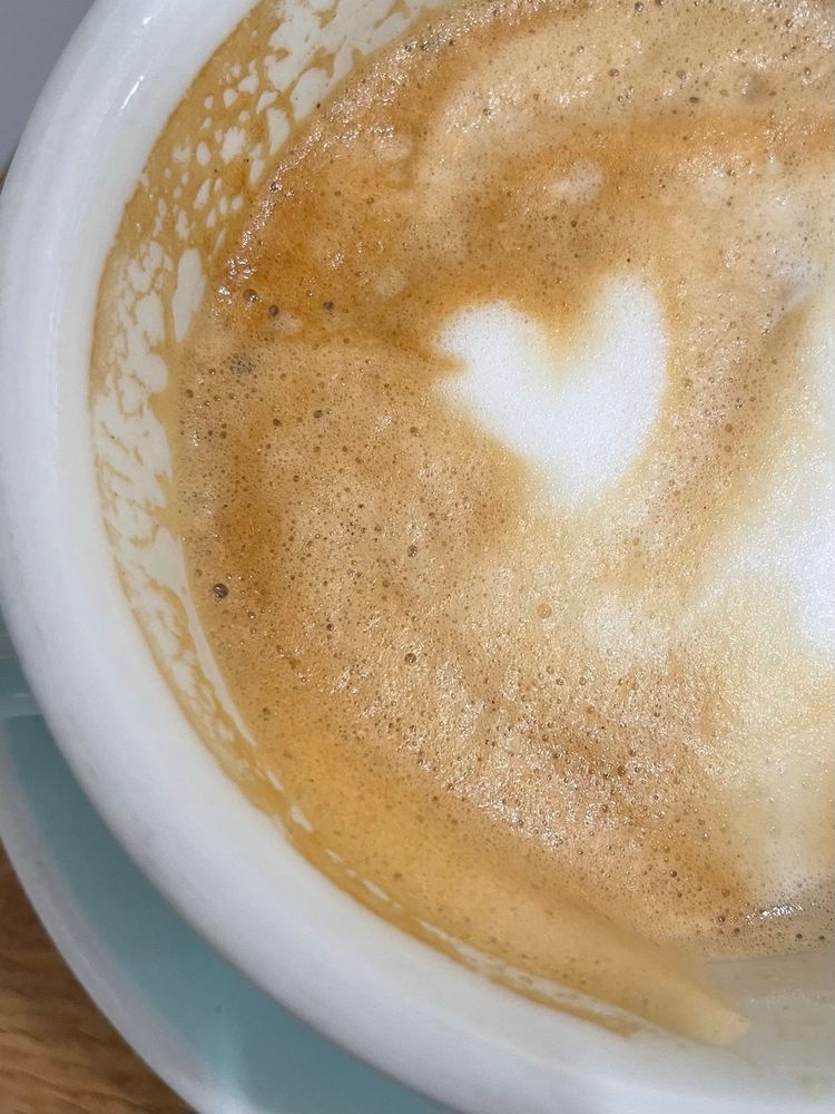 Latte that has a heart in the foam